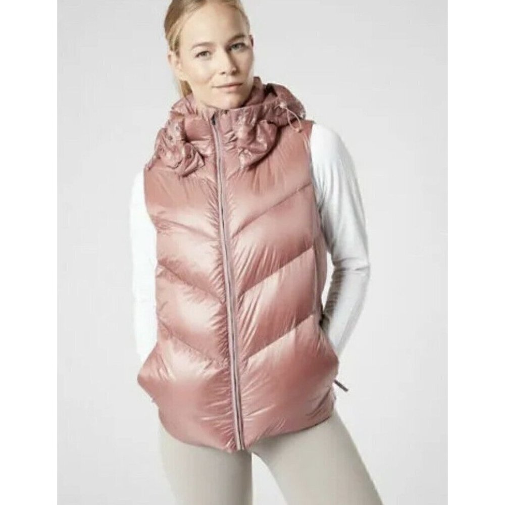 Athleta Lofty Down Vest, Dogwood Mauve SIZE M #486244 T0217 - Picture 5 of 8
